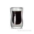 verres à double paroi en verre borosilicate élevé